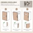 MOBILETTO PER MICROONDE IN LEGNO CON MENSOLA, RIPIANO APERTO, CASSETTO E ARMADIETTO, 60X40X131 CM, BIANCO