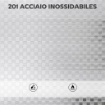 CARRELLO MULTIUSO A 4 LIVELLI CON RIPIANO CENTRALE REGOLABILE E BORDI RIALZATI, IN ACCIAIO INOX, 60X35X77 CM