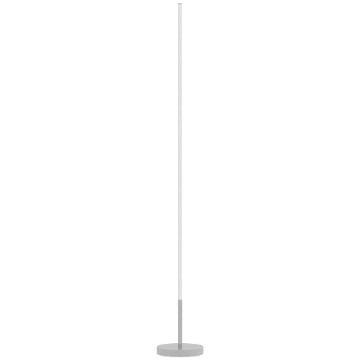 LAMPADA DA TERRA LED ALTA 150 CM CON TEMPERATURA DEL COLORE REGOLABILE E TELECOMANDO, ARGENTO