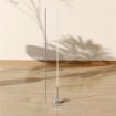 LAMPADA DA TERRA LED ALTA 150 CM CON TEMPERATURA DEL COLORE REGOLABILE E TELECOMANDO, ARGENTO