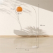 LAMPADA DA TERRA AD ARCO CON INTERRUTTORE A PEDALE, IN MARMO, METALLO E PLASTICA, 26X90X180 CM, BIANCO E ARANCIONE