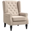 POLTRONA PER SALOTTO IN STILE FRANCESE CON SEDUTA IMBOTTITA E CUSCINI, IN POLIESTERE, 74X86X102 CM, BEIGE