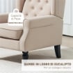 POLTRONA PER SALOTTO IN STILE FRANCESE CON SEDUTA IMBOTTITA E CUSCINI, IN POLIESTERE, 74X86X102 CM, BEIGE