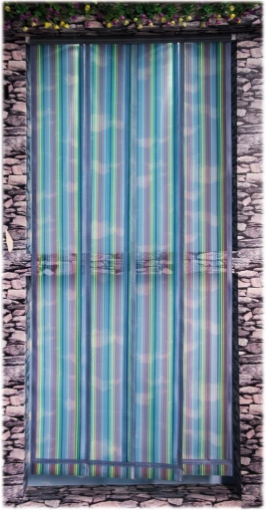 STOP ZANZARIERA IN POLIESTERE 4 TELI PER PORTA 100 X 220 CM