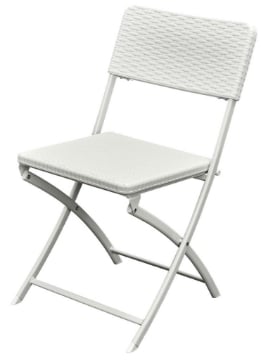 LEVANTE SEDIA POLIRATTAN PIEGHEVOLE COLORE BIANCO 54 X 44 X H 81 CM 