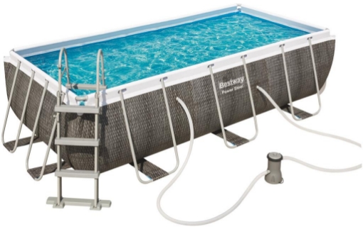 PISCINA BESTWAY RETTANGANGOLARE CON SCALETTA + ACCESSORI - DIMENSIONI 404X201 H100  -56721