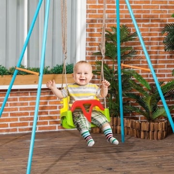 ALTALENA PER BAMBINI CON CORDA REGOLABILE E CINTURA 42X33X120-180 CM