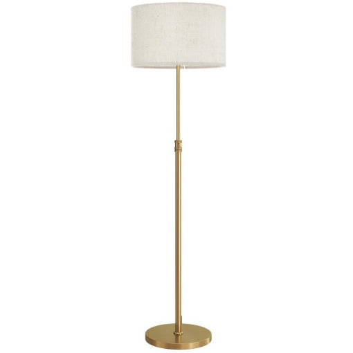 LAMPADA DA TERRA CON TELECOMANDO E LUMINOSITÓ REGOLABILE 3000K-6000K, PARALUME IN TESSUTO, ORO