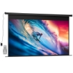 TELO PER PROIETTORE 120" 16:9 MOTORIZZATO CON TELECOMANDO, FISSAGGIO A MURO E SOFFITTO, NERO
