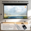 TELO PER PROIETTORE 120" 16:9 MOTORIZZATO CON TELECOMANDO, FISSAGGIO A MURO E SOFFITTO, NERO
