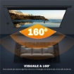 TELO PER PROIETTORE 120" 16:9 MOTORIZZATO CON TELECOMANDO, FISSAGGIO A MURO E SOFFITTO, NERO