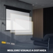 TELO PER PROIETTORE 120" 16:9 MOTORIZZATO CON TELECOMANDO, FISSAGGIO A MURO E SOFFITTO, NERO