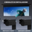 TELO PER PROIETTORE 120" 16:9 MOTORIZZATO CON TELECOMANDO, FISSAGGIO A MURO E SOFFITTO, NERO