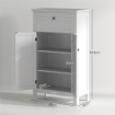 MOBILE BAGNO CON 2 ANTE E CASSETTO, MOBILETTO BAGNO SALVASPAZIO CON RIPIANI REGOLABILI, 60X30X102.5 CM, BIANCO