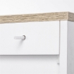 CREDENZA CUCINA IN LEGNO A 3 ANTE, RIPIANI REGOLABILI, STILE MINIMALISTA NORDICO, 90X30X90CM, BIANCO