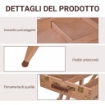 CAVALLETTO TREPPIEDE CON CASSETTO, TAVOLOZZA E TRACOLLA AD ALTEZZA REGOLABILE, IN LEGNO DI FAGGIO, COLOR LEGNO