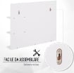 MOBILETTO PENSILE BAGNO CON SPECCHIO E 3 RIPIANI IN MDF 60 X 10 X 48 CM BIANCO