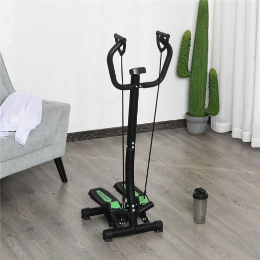STEPPER PROFESSIONALE FITNESS CON MANUBRIO E CORDE, 40X48X118CM