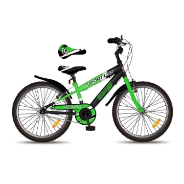 BICILETTA SPORTIVA CON 7 VELOCITÀ PER BAMBINI DAI 7 AI 10 ANNI - 20 POLLICI COLORE VERDE E NERA