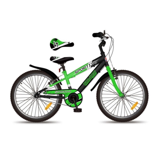 BICILETTA SPORTIVA CON 7 VELOCITÀ PER BAMBINI DAI 7 AI 10 ANNI - 20 POLLICI COLORE VERDE E NERA