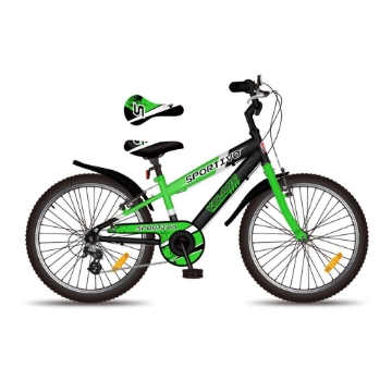 BICILETTA SPORTIVA CON 7 VELOCITÀ PER BAMBINI DAI 7 AI 10 ANNI - 20 POLLICI SFERA 7M COLORE VERDE E NERA