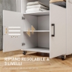 MOBILE ASSE DA STIRO CON ARMADIETTO A 2 ANTE E SPAZIO APERTO, 125X43.5X102.5 CM, BIANCO