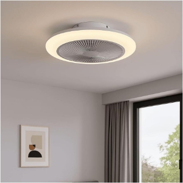 VENTILATORE DA SOFFITTO CON LUCE LED 30W EFFETTO CIELO STELLATO 46 CM