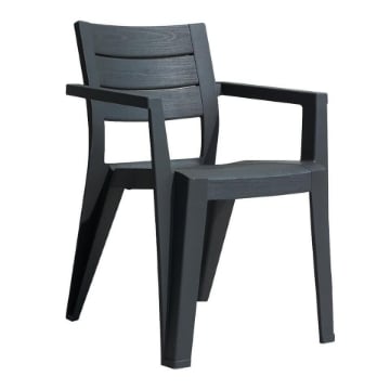 KETER JULIE POLTRONA IN RESINA COLORE ANTRACITE 61 X 58 X H 79 CM