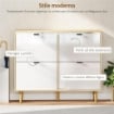 SCARPIERA SLIM MODERNA CON 4 CASSETTI RIBALTABILI PER 20 PAIA DI SCARPE, 105X24X92.5 CM, BIANCO