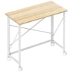 SCRIVANIA PIEGHEVOLE SALVASPAZIO CON 4 RUOTE E FRENO, 80X40X75 CM, LEGNO