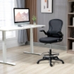 SEDIA DA UFFICIO ERGONOMICA CON SEDUTA REGOLABILE 59 X 65X 110-130 CM NERA