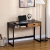 SCRIVANIA PER CAMERA E UFFICIO CON CASSETTO STILE INDUSTRIALE 110X50X76C