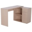 SCRIVANIA AD ANGOLO CON 2 RIPIANI E 2 CASSETTI LEGNO ROVERE, 117 X 82 X 74 CM