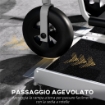 RAMPA PIEGHEVOLE PER SEDIA A ROTELLE IN ALLUMINIO CON RIVESTIMENTO ANTISCIVOLO E BORDI DI SICUREZZA, 183X73.5 CM, NERO