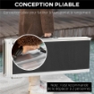 RAMPA PIEGHEVOLE PER SEDIA A ROTELLE IN ALLUMINIO CON RIVESTIMENTO ANTISCIVOLO E BORDI DI SICUREZZA, 183X73.5 CM, NERO