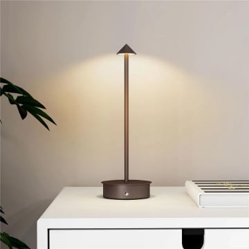 LAMPADA DA TAVOLO TOUCH RICARICABILE CON USB, REGOLABILE 3000K/4500K/6500K, AUTONOMIA 4-8 ORE, CAFFÞ