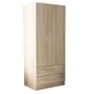 ARMADIO CON 2 ANTE E 2 CASSETTI QUERCIA CHIARO 80 X 52 X H180 CM OKX