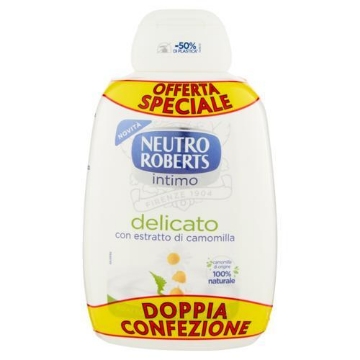 NEUTRO ROBERTS DETERGENTE INTIMO DELICATO CON ESTRATTO DI CAMOMILLA ADATTO ANCHE ALLE BAMBINE 2X200 ML 