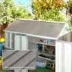 SET 12 PANNELLI DI RICAMBIO 129X45 CM PER CASETTE DA GIARDINO IN ACCIAIO ZINCATO GRIGIO