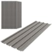 SET 12 PANNELLI DI RICAMBIO 129X45 CM PER CASETTE DA GIARDINO IN ACCIAIO ZINCATO GRIGIO