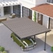 SET 12 PANNELLI DI RICAMBIO 129X45 CM PER CASETTE DA GIARDINO IN ACCIAIO ZINCATO GRIGIO