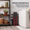PANCA PALESTRA PIEGHEVOLE, PANCA ADDOMINALI MULTIFUNZIONE INCLINABILE CON SCHIENALE REGOLABILE A 6 LIVELLI NERO