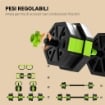 SET PESI PALESTRA 6 IN 1 MULTIFUNZIONE DA 20KG TOTALI IN PLASTICA E SABBIA, 125X18X18 CM, VERDE