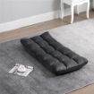 POLTRONA DA TERRA IN VELLUTO CON SCHIENALE RECLINABILE FINO 180¦ E IMBOTTITURA SPESSA, 55X71X53.5CM, GRIGIO SCURO