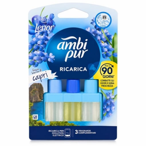 DEODORANTE AMBIENTE AMBI PUR 3VOLUTION RICARICA 20 ML CAPRI – PROFUMATORE ELETTRICO