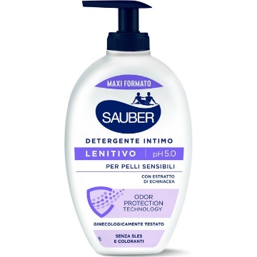 SAUBER DETERGENTE INTIMO LENITIVO CON DOSATORE 350 ML – IGIENE INTIMA QUOTIDIANA