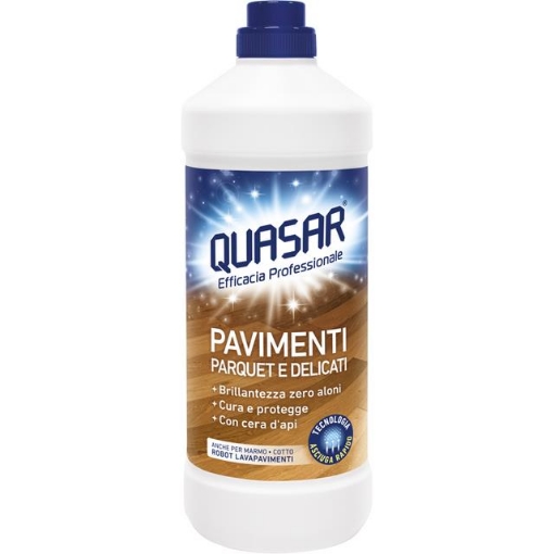 QUASAR DETERGENTE PER PARQUET E PAVIMENTI DELICATI 1 LITRO – FORMULA PROTETTIVA