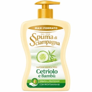 SPUMA DI SCIAMPAGNA SAPONE LIQUIDO CETRIOLO E BAMBÙ 430 ML – DETERGENTE MANI