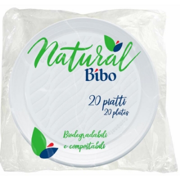 PIATTI DESSERT IN BIOPLASTICA BIANCHI Ø 17 CM – PIATTI MONOUSO COMPOSTABILI