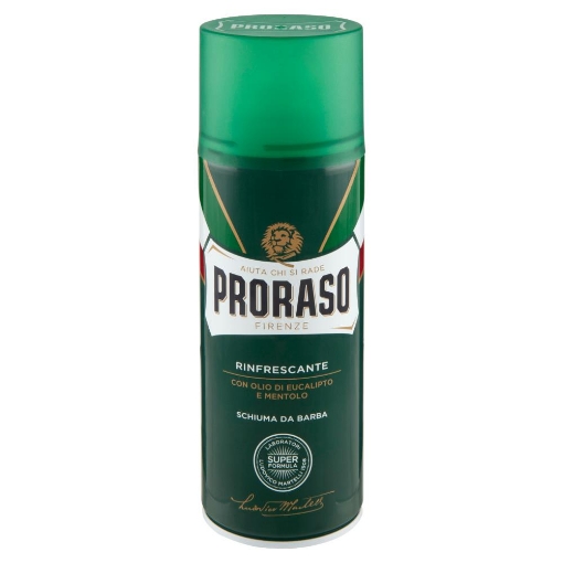 SCHIUMA DA BARBA PRORASO 400 ML RINFRESCANTE – CON OLIO DI EUCALIPTO E MENTOLO